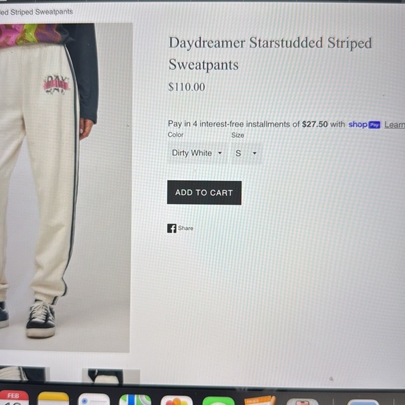 Daydreamer Starstudded Striped Sweatpants - Picture 9 of 9